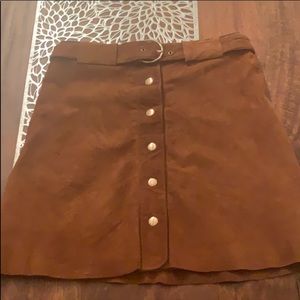 Zara suede belted skirt